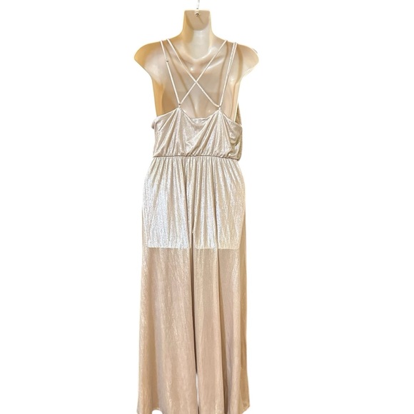 H by‎ Halston Shimmering Beige Midi Dress NWT - Picture 7 of 13